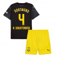 Borussia Dortmund Nico Schlotterbeck #4 Vonkajší Detský futbalový dres 2024-25 Krátky Rukáv (+ trenírky)